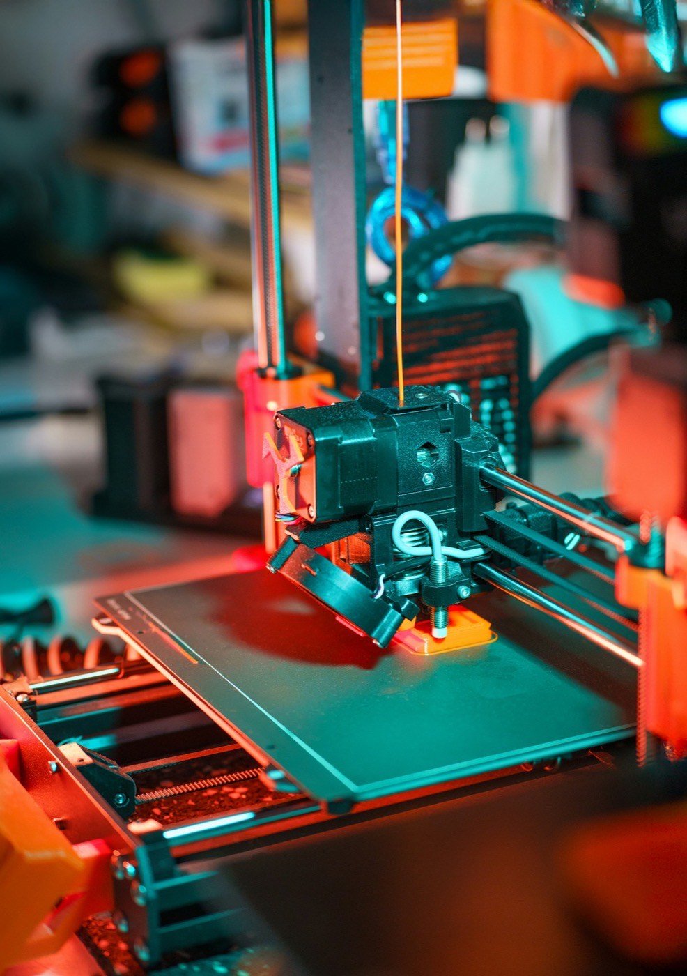 Impression 3D en cours, objet connecté NFC